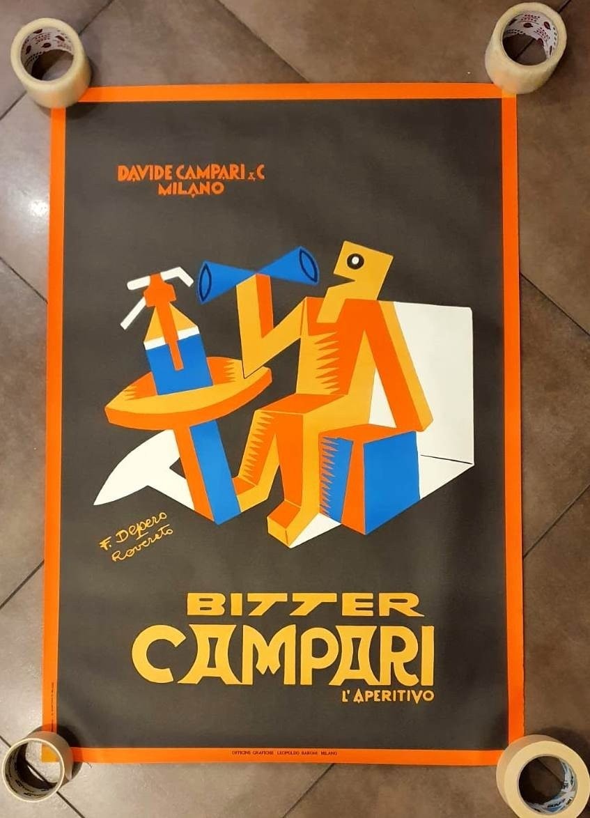 FORTUNATO DEPERO - "Bitter Campari" L'aperitivo