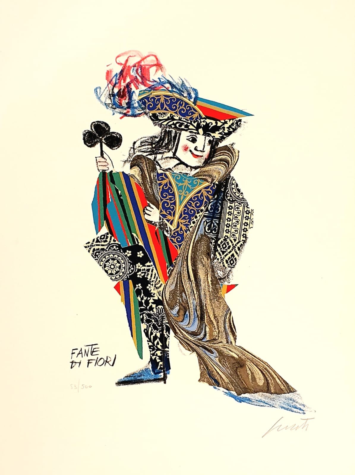 EMANUELE LUZZATI - Regina e Fante di Fiori