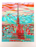 VALENTINA MOREA Mole Antonelliana Frammenti Rossi 23x30 cm