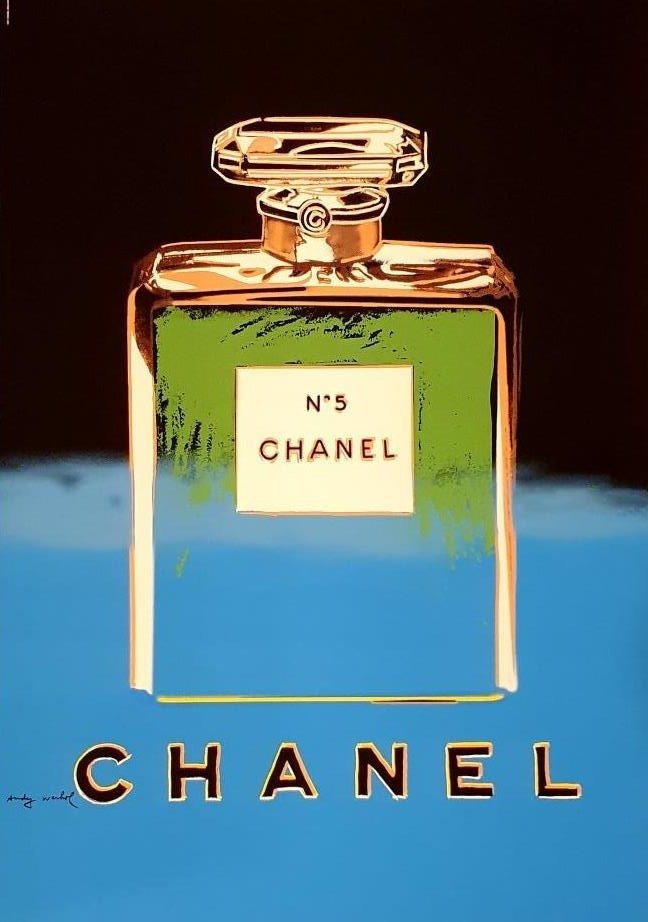 ANDY WARHOL - Chanel N.5 - Verde azzurro nero