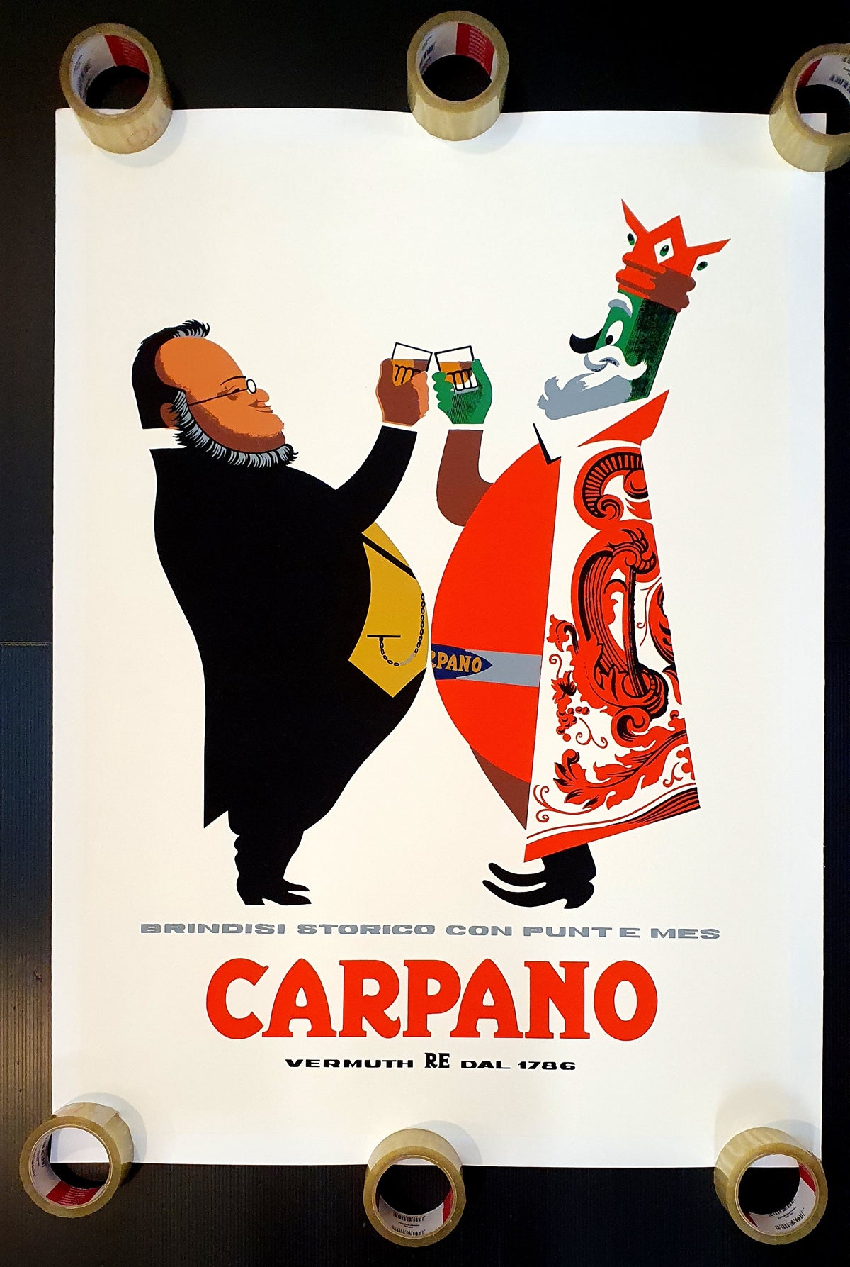 ARMANDO TESTA - Carpano Cavour- Brindisi Storico con Punt e Mes versione con Camillo Benso Conte di Cavour 70x100 cm
