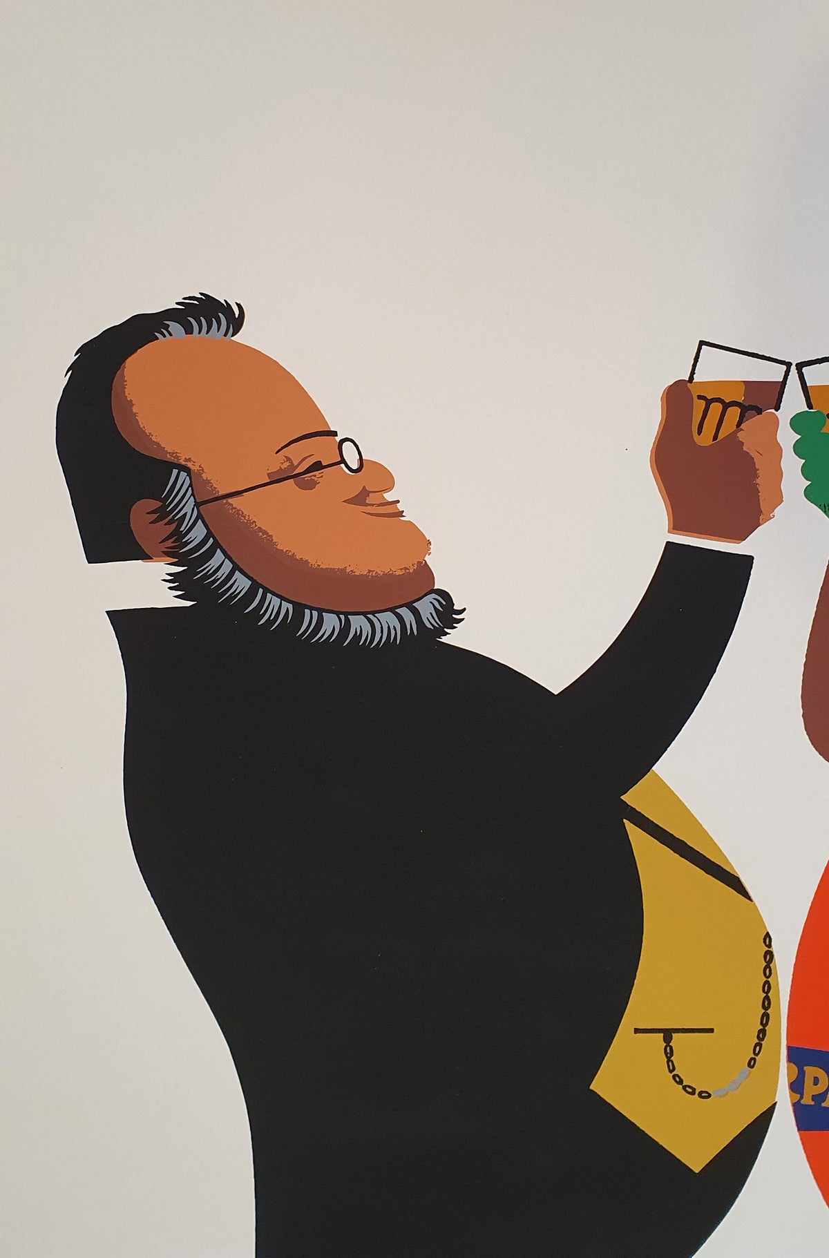 ARMANDO TESTA - Carpano Cavour- Brindisi Storico con Punt e Mes versione con Camillo Benso Conte di Cavour 70x100 cm