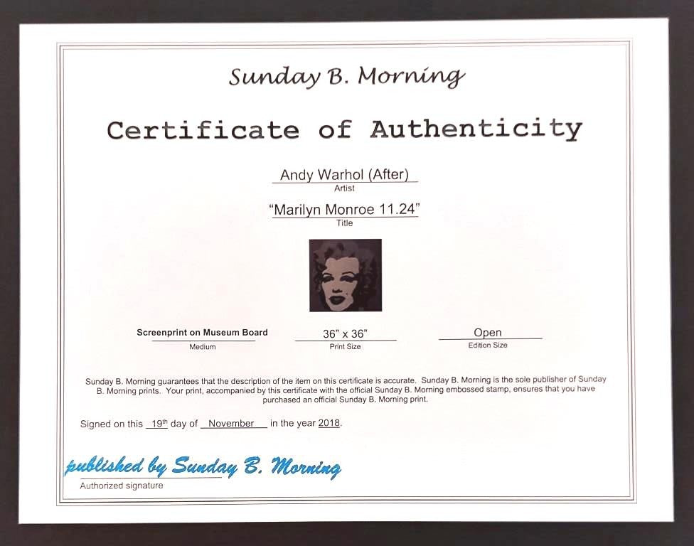 ANDY WARHOL - Marilyn 11.24