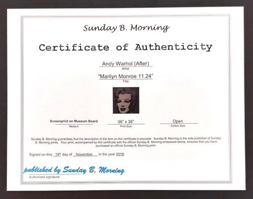 ANDY WARHOL - Marilyn 11.24