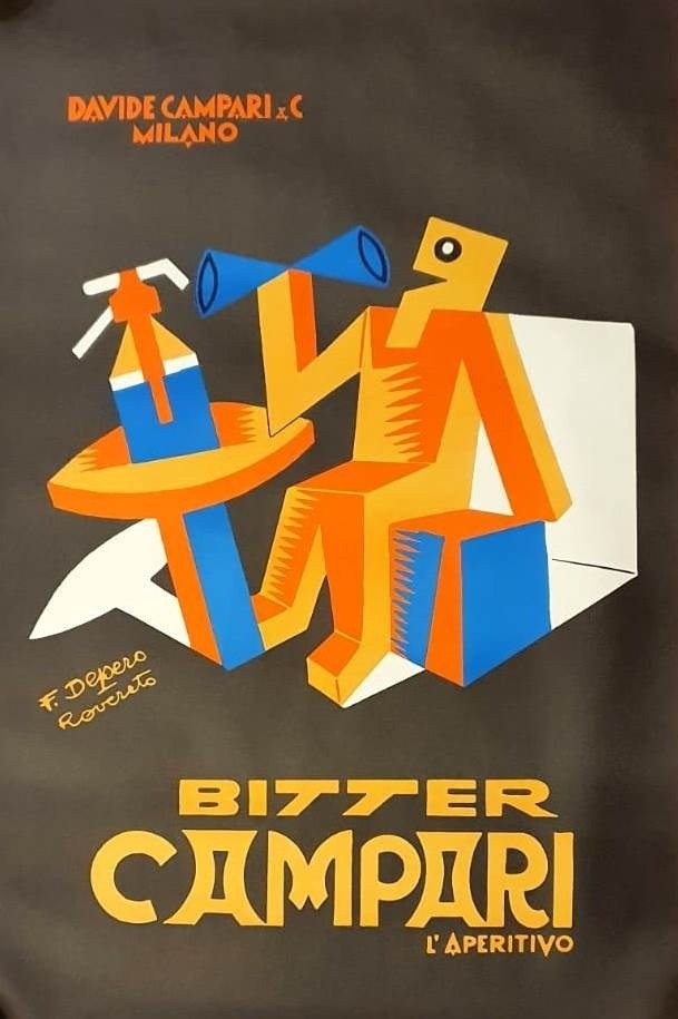 FORTUNATO DEPERO - "Bitter Campari" L'aperitivo